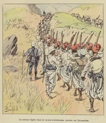 Die leichte Kolonne in den Ambohimena-Bergen, Marsch auf Tananarive