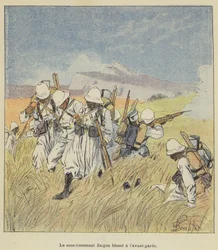 Leutnant Zaigue verwundet an der Vorhut