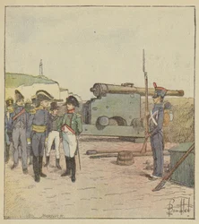 Der Kaiser besucht die Befestigungen der Insel Aix
