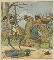 Napoleon überrascht in Brienne von den Kosaken