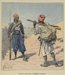 Madagassische Scharfschützen und Haussa-Scharfschützen