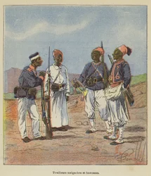 Malagassische und Haussa-Schützen