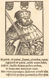 Johann Friedrich der Großmütige in Kurfürstenroben (links)