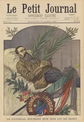Buren-General Piet Joubert auf seinem Sterbebett, Pretoria, Südafrika
