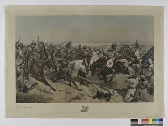 Der Angriff der 21. Lancers in der Schlacht von Omdurman, 1898