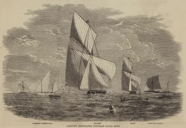 Lowestoft-Regatta, das Rennen der Erstklass-Kutter