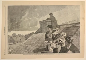 Die Schlacht von Bunker Hill – Beobachtung des Kampfes vom Copp