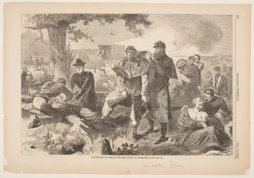 Der Chirurg bei der Arbeit im Hinterland während eines Gefechts