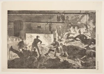 Winterquartiere im Lager – Das Innere einer Hütte