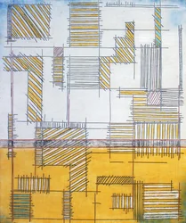 Gelbes Gitter Abstrakt