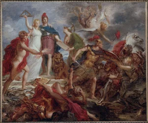 Revolutionäre Allegorie: Die Freiheit, die Gleichheit und die Zivilisation vertreiben den Despotismus