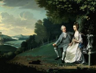 Porträt eines Paares, angeblich Sir Francis und Lady Dashwood in Wycombe Park