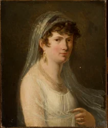 Porträt einer Frau mit Schleier