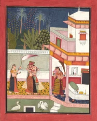 Prinz umarmt Prinzessin