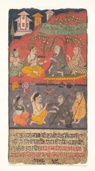 Shalibhadra bei der Ausübung von Askese: Folio aus einem Shalibhadra-Manuskript