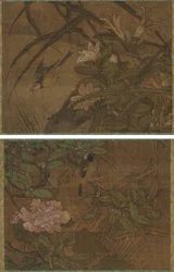Vögel und Blumen