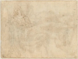 Kniende Frau [verso]