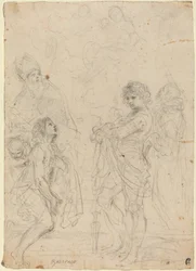 Madonna und Kind mit den Heiligen Gimignano, Johannes dem Täufer, Georg und Peter Martyr