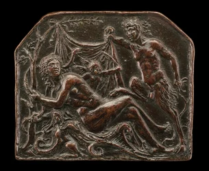 Ein Satyr enthüllt eine Nymphe