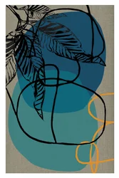 Abstrakte Blaue Tropische Blätter