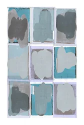 Abstrakte graue blaue Formen