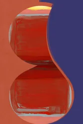 Abstrakte Rot-Blaue Kurven
