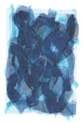 Blaue flüssige Abstraktion