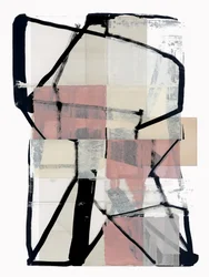 Rosa geometrische Collage