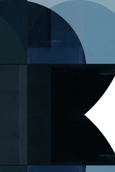 Tiefblaue geometrische Bögen