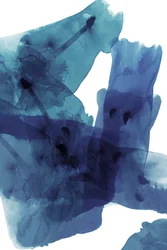 Flüssige blaue abstrakte Waschung