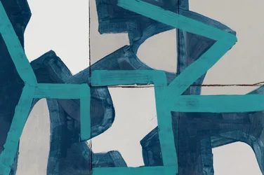 Geometrische blaue Abstraktion