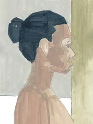 Minimalistisches weibliches Profil