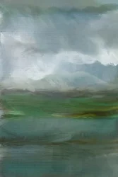 Nebliger Grüner Horizont