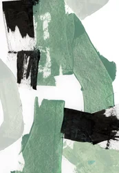 Moderne grüne abstrakte Formen