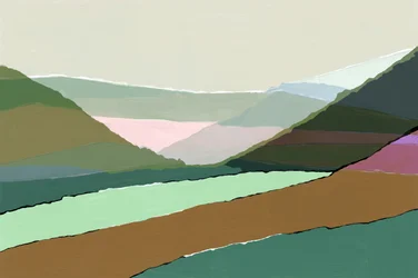 Moderne geschichtete Landschaft