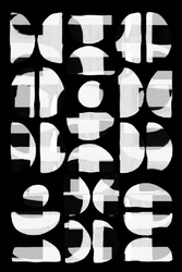 Monochrome geometrische Abstraktion