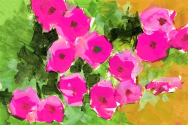 Rosa Gartenblüten