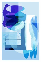 Gelassene blaue Abstraktion