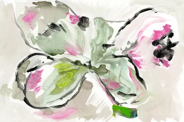 Lebendige Blumenskizze