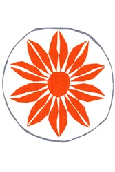 Lebendige orangefarbene Blüte