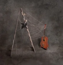 Stillleben mit Akustikgitarre