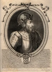 Porträt von Philipp IV. dem Schönen (1268 - 1314), König von Frankreich - Gravur aus 