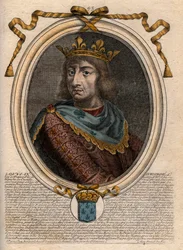 Porträt von Ludwig IX. (1214-1270) - Gravur aus 