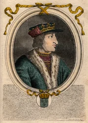 Porträt von Karl VI (1368-1422), König von Frankreich.