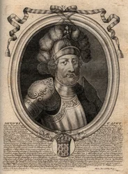 Porträt von Hugues I. Capet (ca. 941-996), Herzog von Frankreich und dann König von Frankreich - Gravur aus 