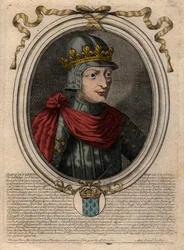 Porträt von Johann II. dem Guten (1319-1364), König von Frankreich - Gravur aus 