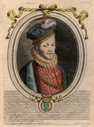 Porträt von König Ludwig XII. (1462-1515) - Porträt von Ludwig XII. von Frankreich (1462-1515), König von Frankreich - Gravur aus 
