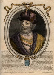 Porträt von Ludwig I. der Fromme oder „der Fromme“ (778-840), König von Frankreich - Ludwig I. der 
