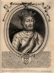 Porträt von Ludwig VIII. (1187-1226), König von Frankreich - Gravur aus 