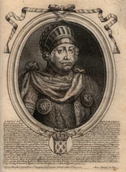 Porträt von Ludwig VI., genannt der Dicke - Gravur aus 